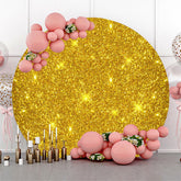 Toile de fond d'anniversaire rond simple étincelle d'or brillant
